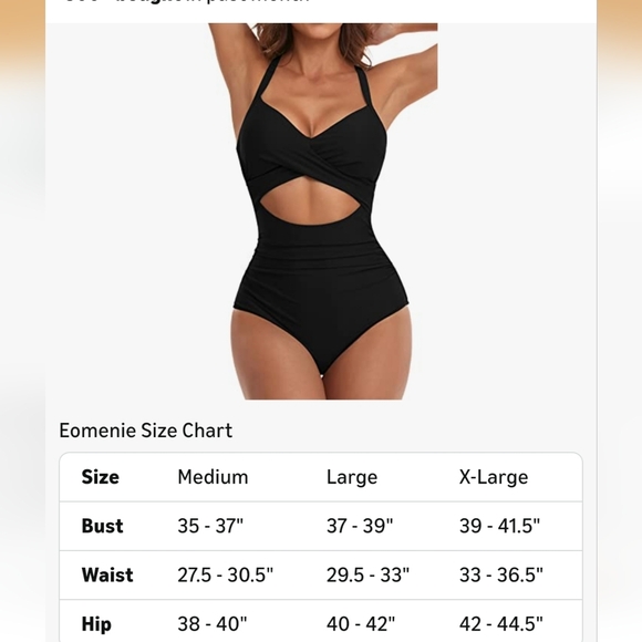 Eomenie Black Cutout One-Piece Swimsuit - Picture 3 of 3